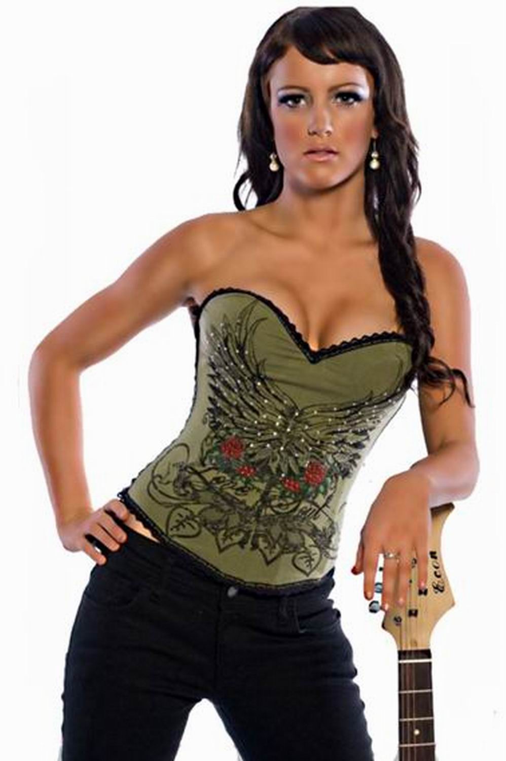 Indigo Green Corset